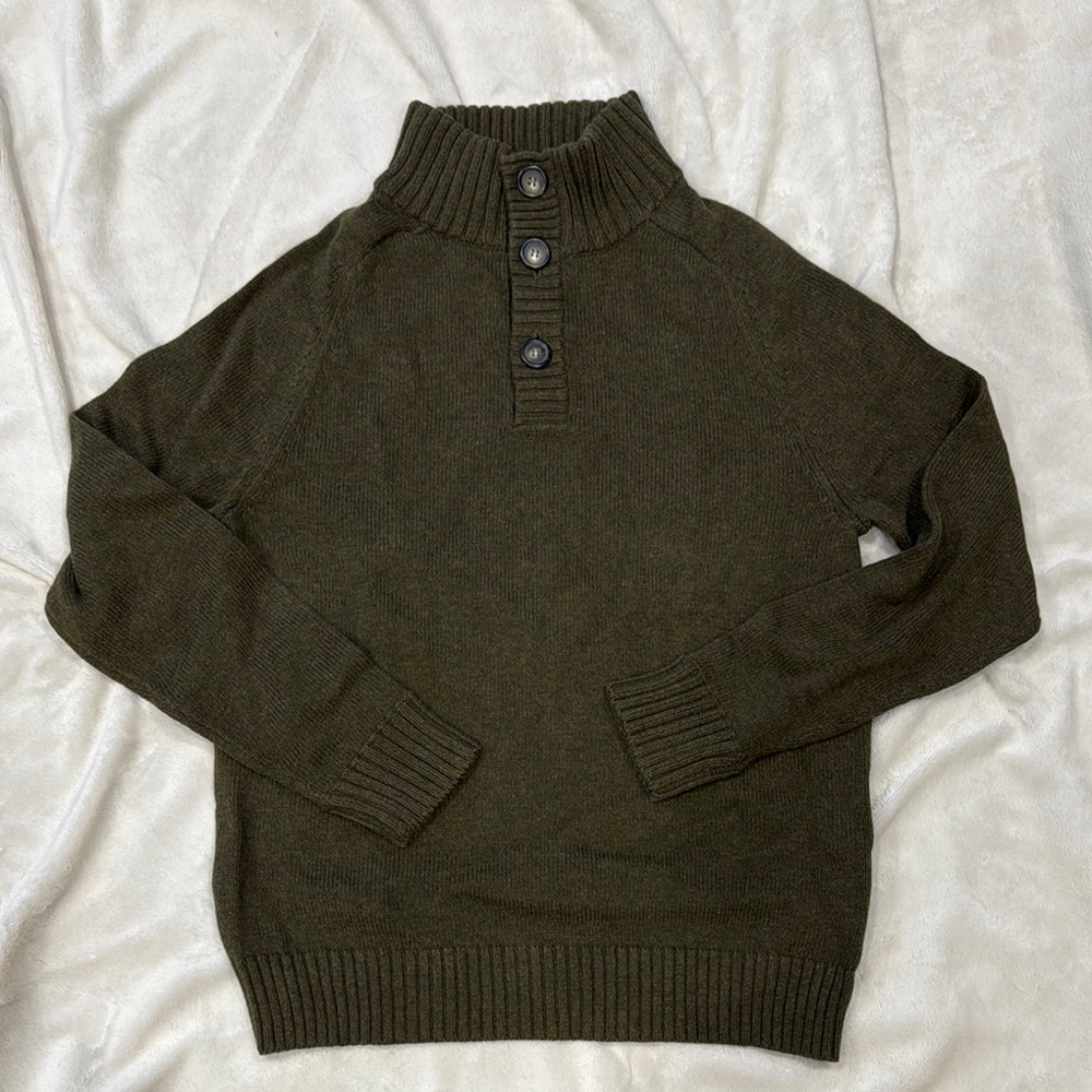 J Crew Men's Olive Green Mock Neck Sweater-size S (BNWT)